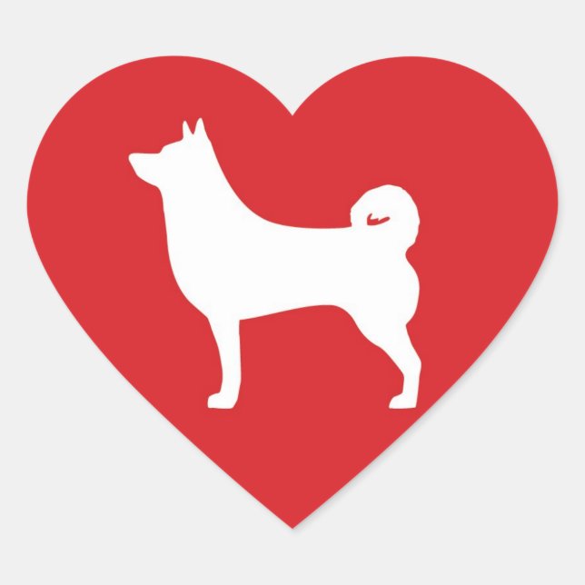 Heart Shiba Inu - Heart Sticker (Front)