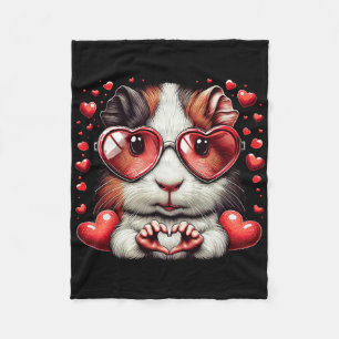Heart Sign Hand Guinea Pig Mens Womens Guinea Pig Fleece Blanket