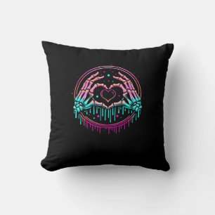 Heart Sign Skeleton Hand - Spooky Skeleton Hallowe Cushion