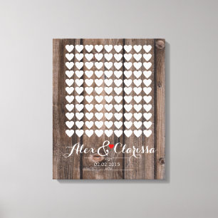 heart signing wedding guestbook guest book