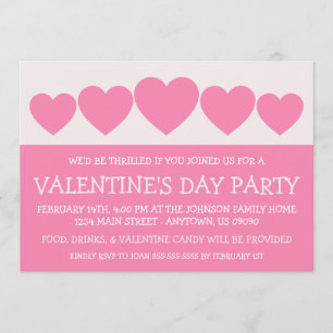 Heart Silhouette Valetine's Day (Pink) Invitation
