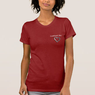 heart_silver_bk, CARDIAC RN T-Shirt