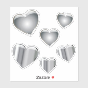 Heart Silver Chrome Vinyl