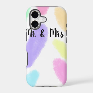 Heart simple minimal text style wedding Mr & mrs c