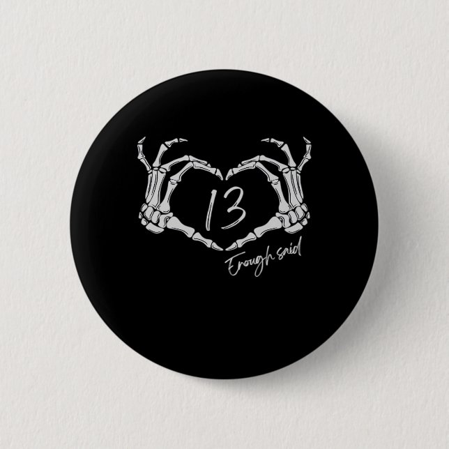 Heart Skeleton Hand Classic 6 Cm Round Badge (Front)
