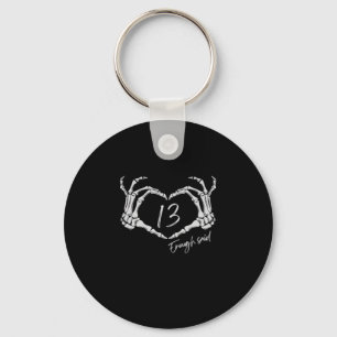 Heart Skeleton Hand Classic Key Ring