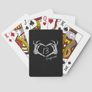 Heart Skeleton Hand Classic Playing Cards