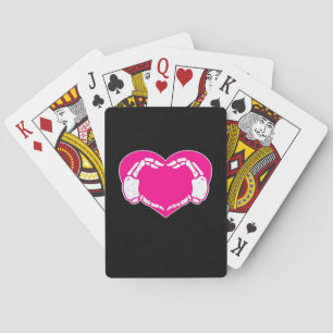 Heart Skeleton Hands Gothic Valentine  Classic Playing Cards