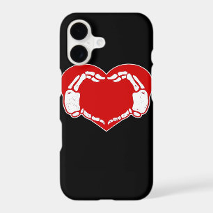 Heart Skeleton Hands Gothic Valentine Red Classic
