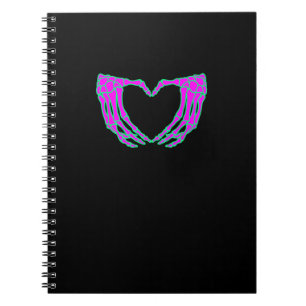 Heart Skeleton Hands Halloween Pastel Goth Eyeball Notebook