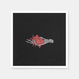 Heart Skeleton Hands  Napkin