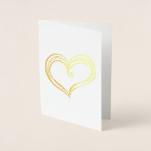 Heart Sketch Foil Card