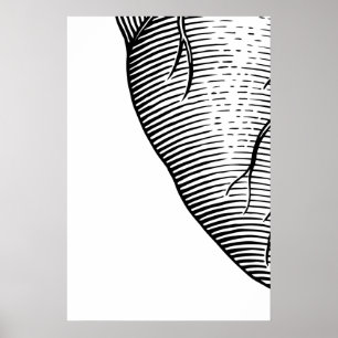 Heart Sketch Quadriptych Art Prints Scandinavian