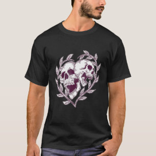 heart Skull Heads Grunge Punk Metal T-Shirt