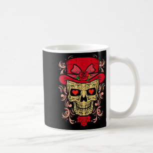 Heart Skull Valentines Day Mexican Calavera Men Wo Coffee Mug