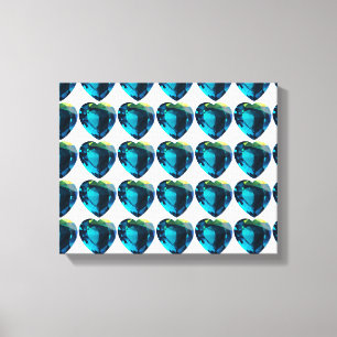Heart Sky-blue Canvas Print