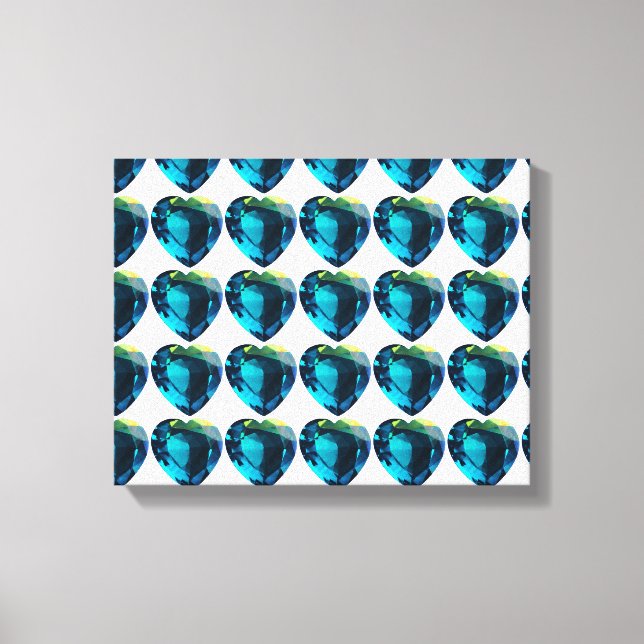 Heart Sky-blue Canvas Print (Front)