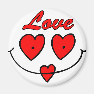 Heart Smiley Face Magnet