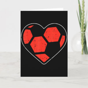 Heart Soccer Ball Football Valentines Day Sports L Card