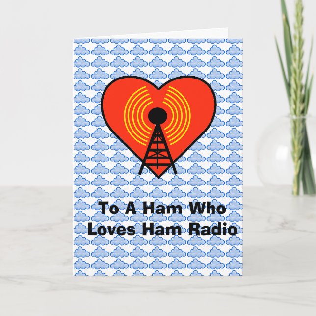 Heart & Soul Ham Radio Greeting Card (Front)