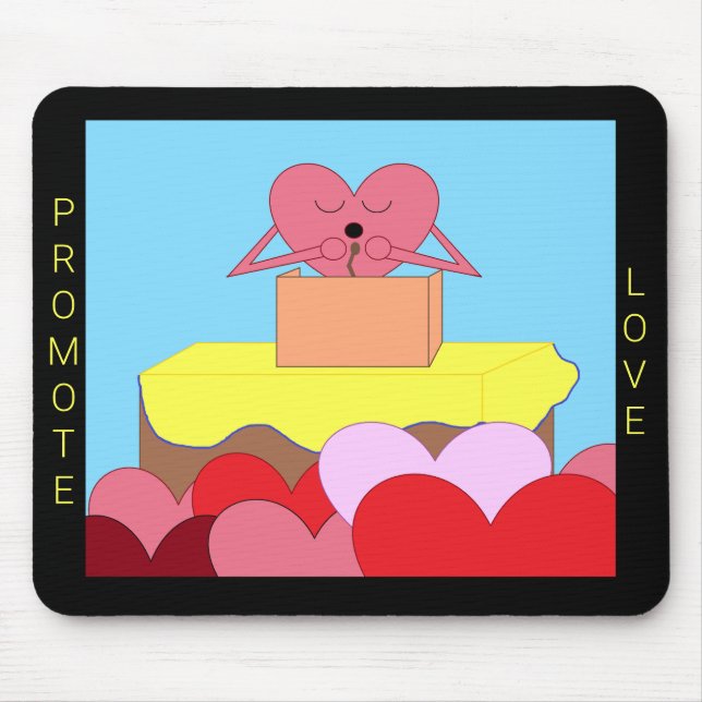 Heart Speaking About Love: Mouse Pad (Front)
