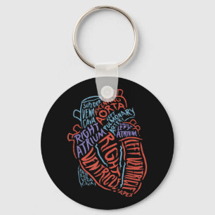 Heart Specialist Anatomy Doctor Medical Biology Key Ring