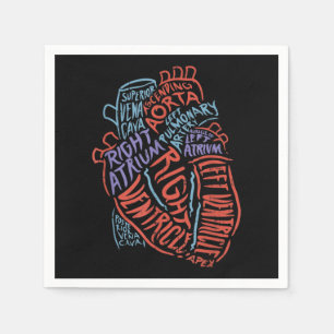 Heart Specialist Anatomy Doctor Medical Biology Napkin