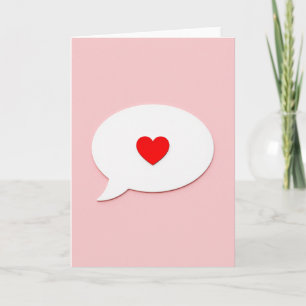 Heart Speech Bubble Card
