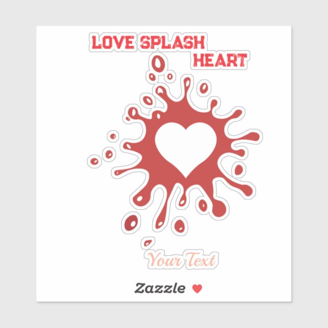 Heart Splash Art – Creative Love Expression Design (Sheet)