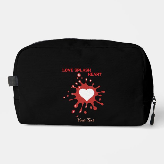 Heart Splash Art – Creative Love Expression Design Dopp Kit (Front)