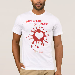 Heart Splash Art – Creative Love Expression Design T-Shirt