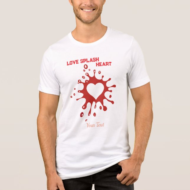 Heart Splash Art – Creative Love Expression Design Tri-Blend Shirt (Front)