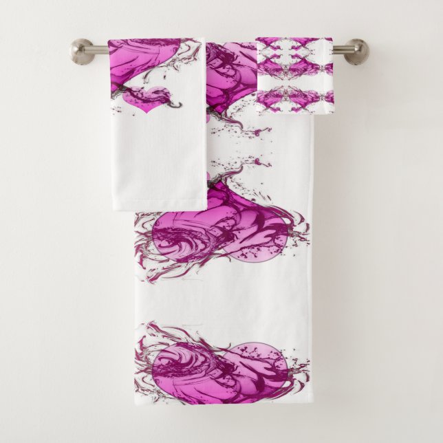 Heart Splash Bath Towel Set (Insitu)