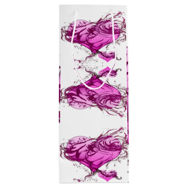 Heart Splash Wine Gift Bag (Back)