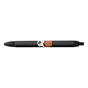 Heart Sports Soccer Basketball Ball Lover Valentin Black Ink Pen