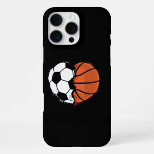 Heart Sports Soccer Basketball Ball Lover Valentin iPhone 16 Pro Max Case