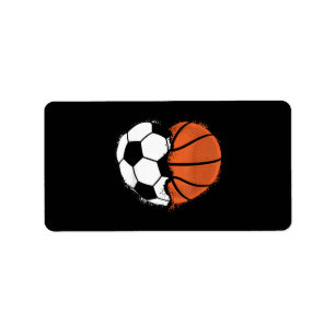 Heart Sports Soccer Basketball Ball Lover Valentin Label