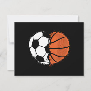 Heart Sports Soccer Basketball Ball Lover Valentin Save The Date