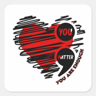 heart square sticker