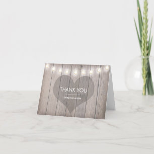 Heart Stained Thank You Note Card