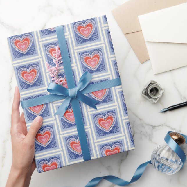Heart Stamp Wrapping Paper (Gifting)