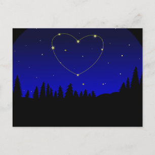 Heart Star Constellation Postcard