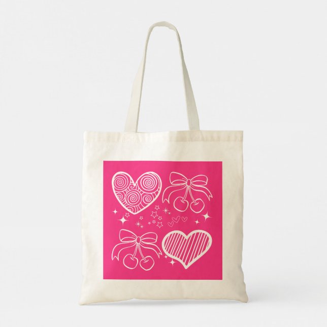 Heart & Stars Tote Bag (Back)