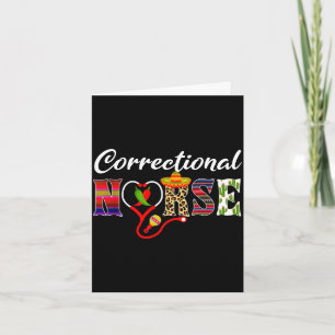 Heart stethoscope correctional nurse cinco de mayo card