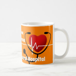 Heart , Stethoscope & ECG Nurses Coffee Mug
