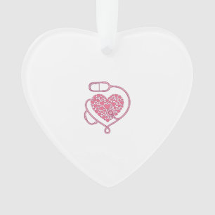Heart Stethoscope Medical Love Vector Shirt Design Ornament