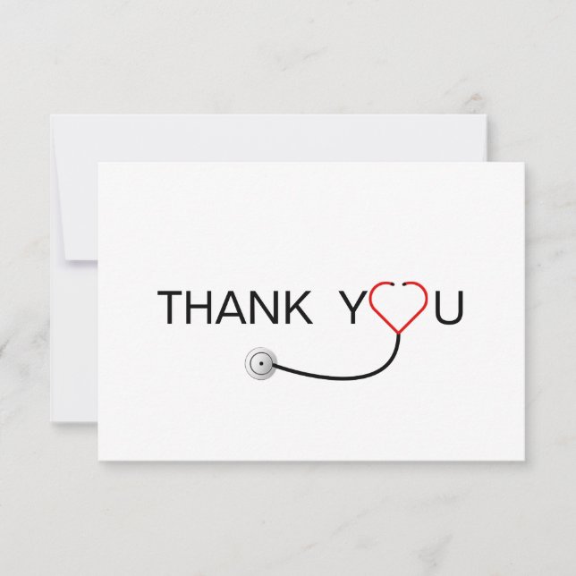 Heart Stethoscope Nurse Thank You (Front)
