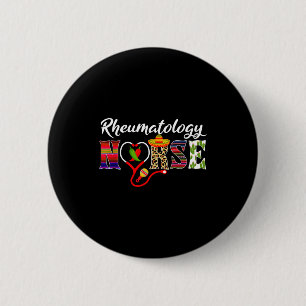 Heart stethoscope rheumatology nurse cinco de mayo 6 cm round badge