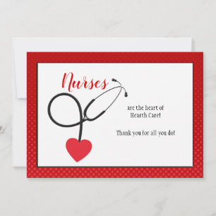 Heart Stethoscope Thank You Card