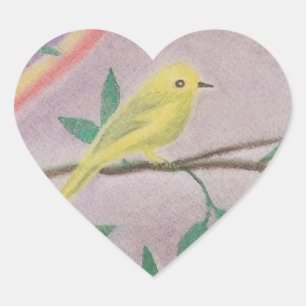HEART STICKER bird